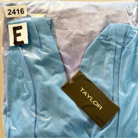 Taylor blue ombre tiedye effect plunge front maxi dress Large - Picture 11 of 12